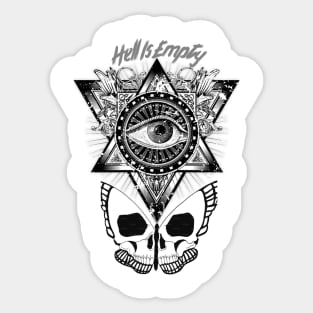 Iluminati Skull Sticker